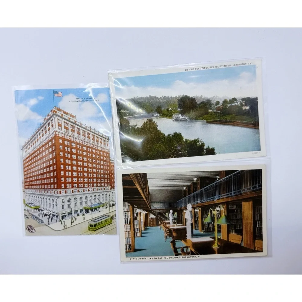 Set of 3 Antique Postcards from Kentucky